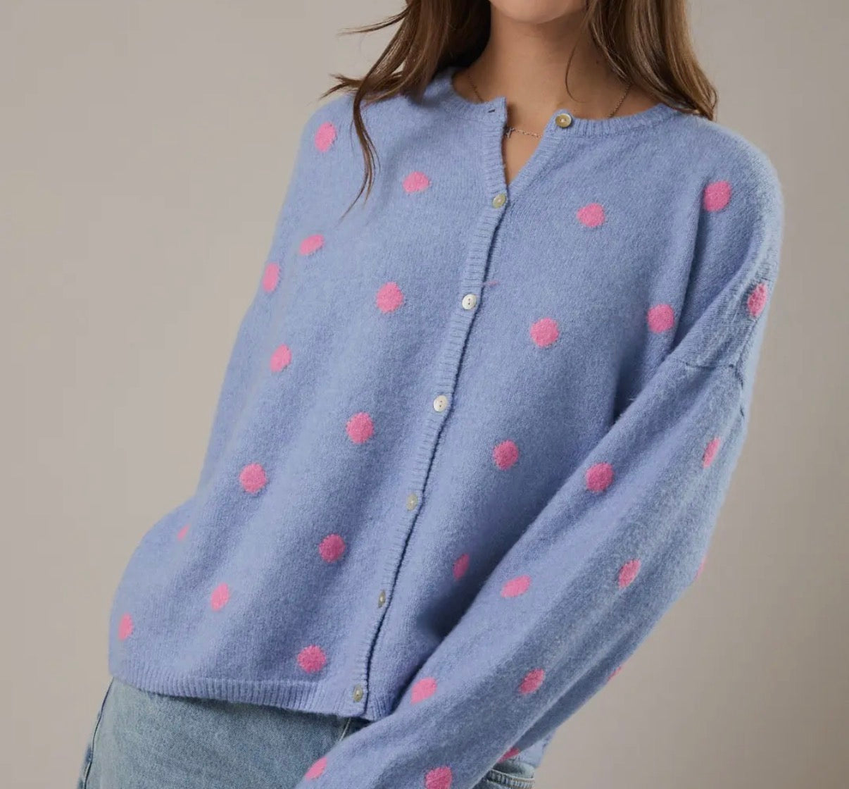 Playful Polka Dot Cardigan
