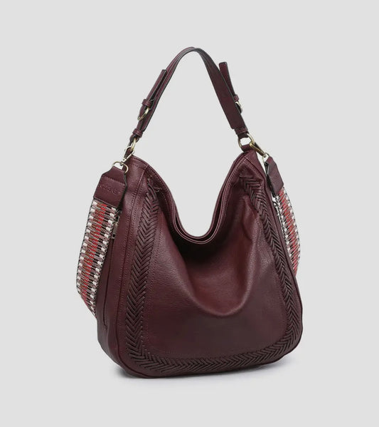 Aris Whipstitch Hobo/Crossbody w/ Guitar Strap
