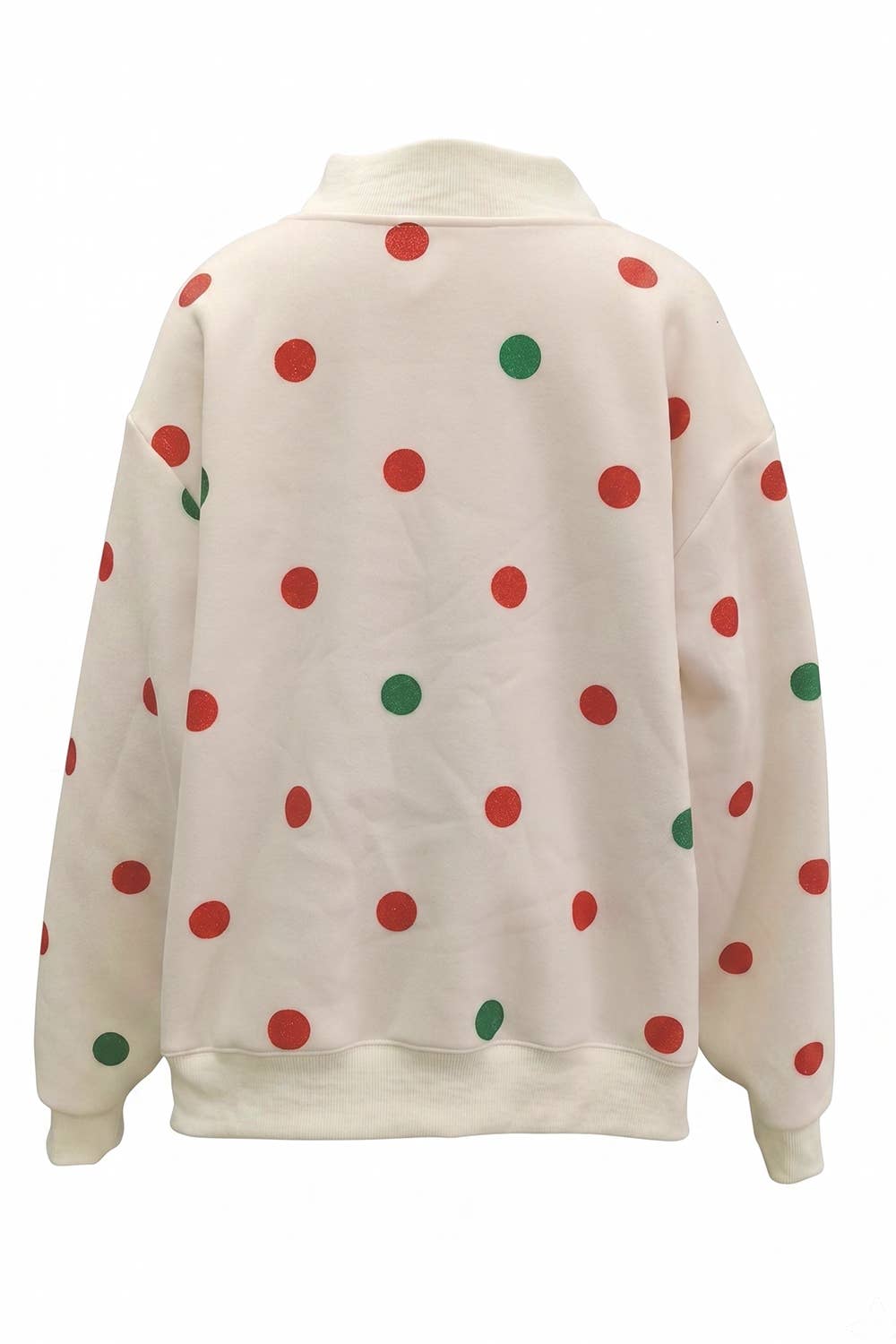 JOY Applique Patch Polka Dot Sweatshirt