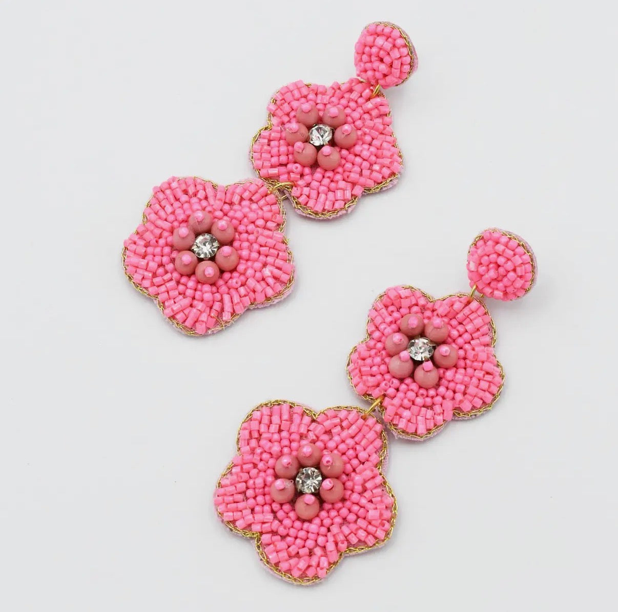Beaded Blooms Drop Earrings