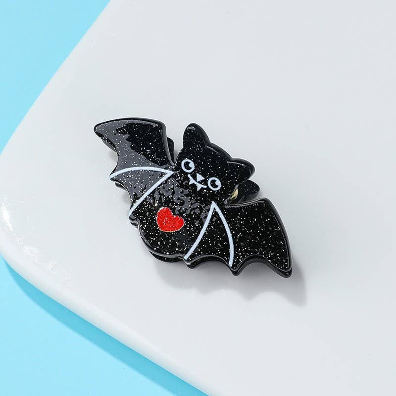 HALLOWEEN PUMPKIN GHOST SET OF 4 HAIR CLAW CLIPS