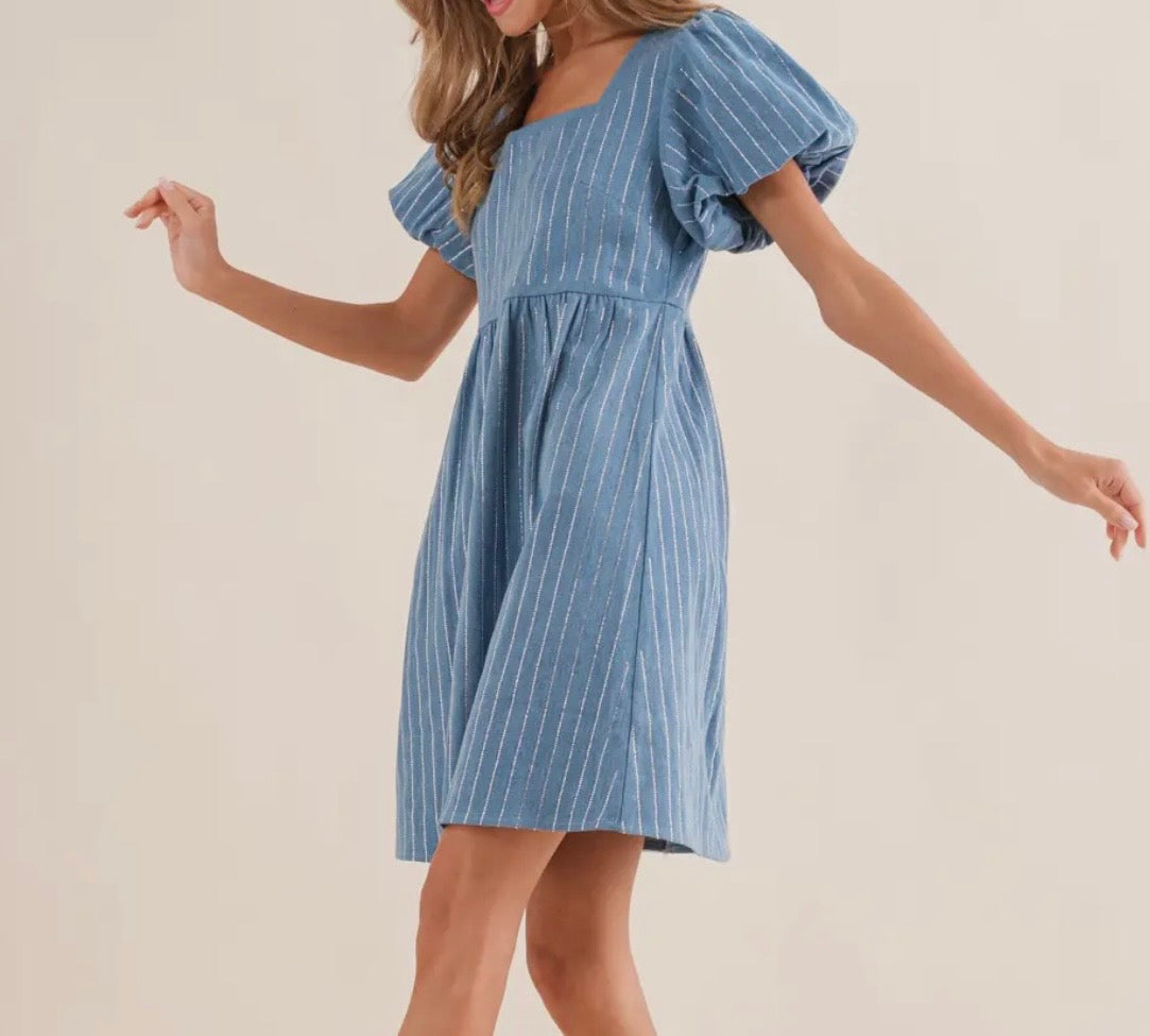 Glitzy Girl Denim Dress