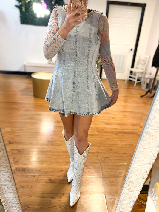 Always A Vibe Denim Romper