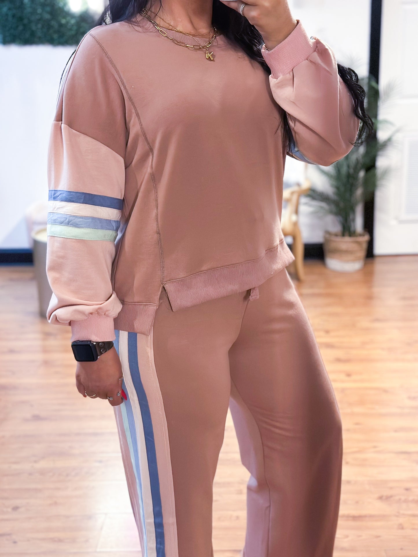 Colorblock Two Piece Set