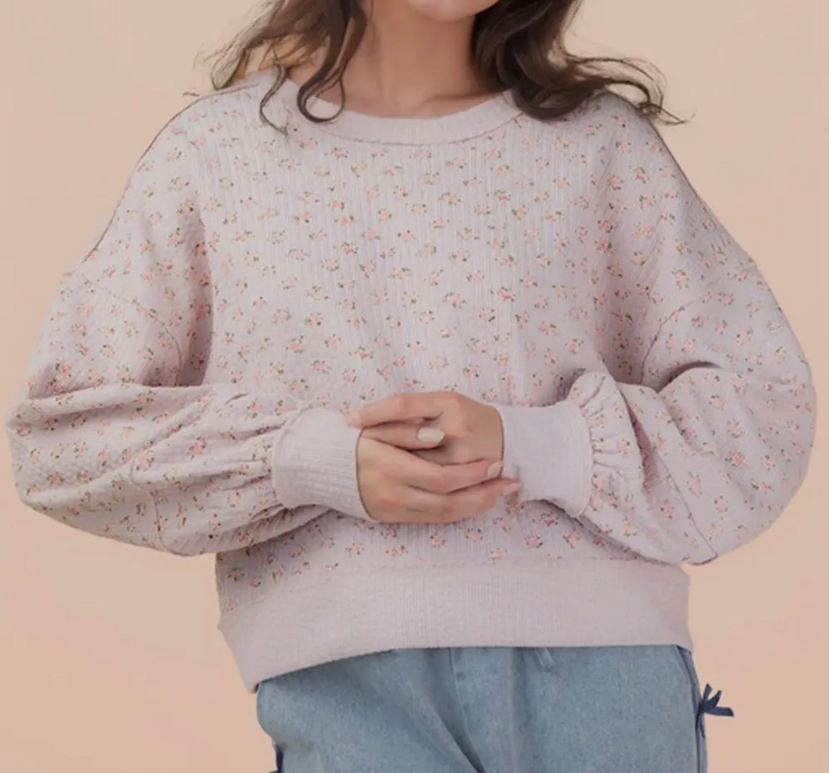 Blush Gardens Oversized Pullover