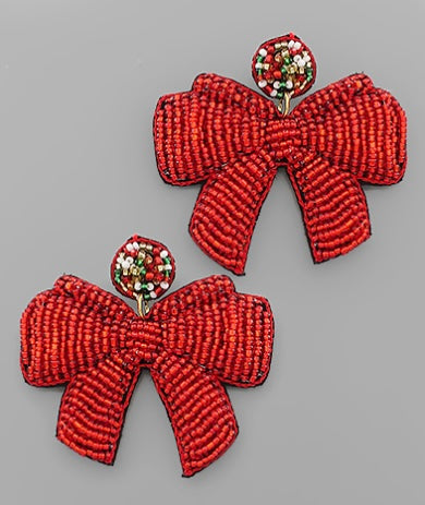 Christmas Bow Earrings