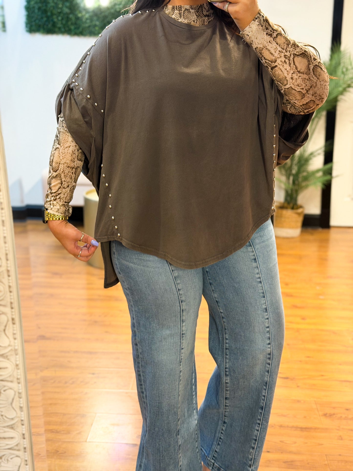 Free Spirit Studded Hi-Low Top