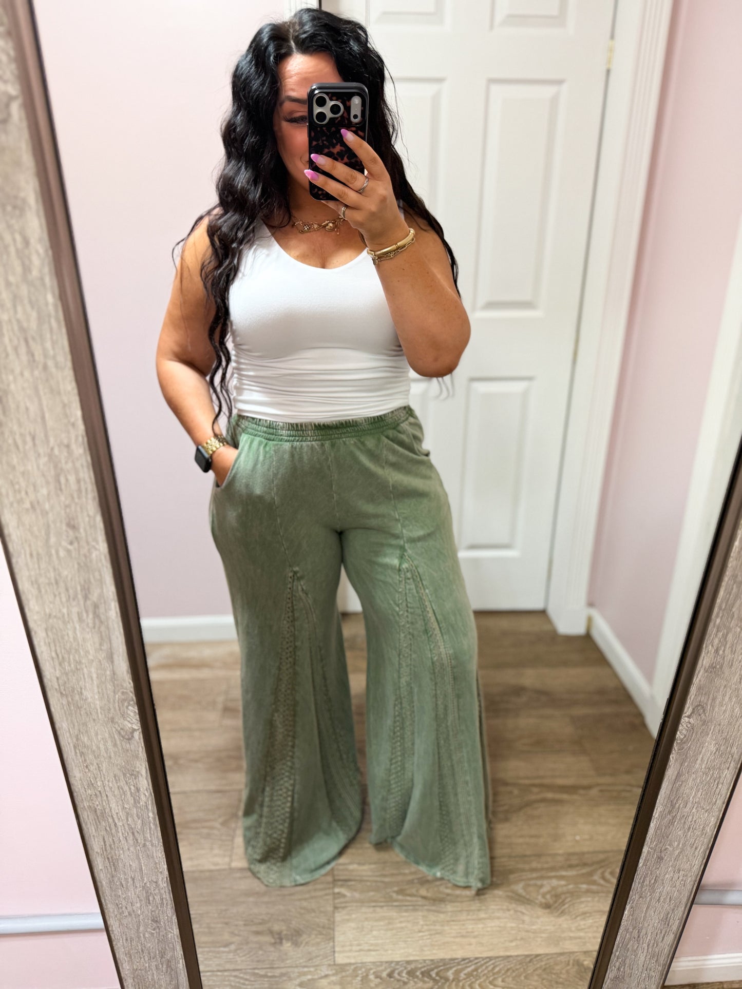 Boho Breeze Lace Flare Pants