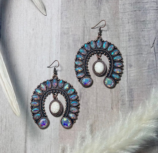 Iridescent Western Style Earrings