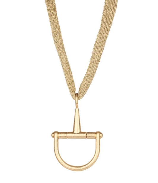 Horsebit Mesh Necklace