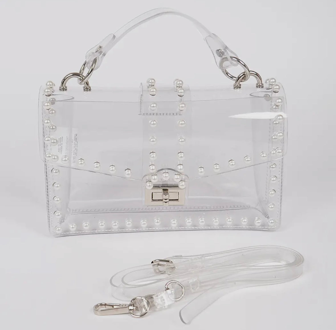 Pearl Embellished Crossbody Purse