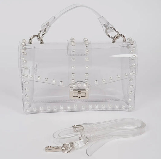 Pearl Embellished Crossbody Purse