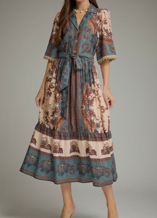 Pretty Details Paisley Floral Dress