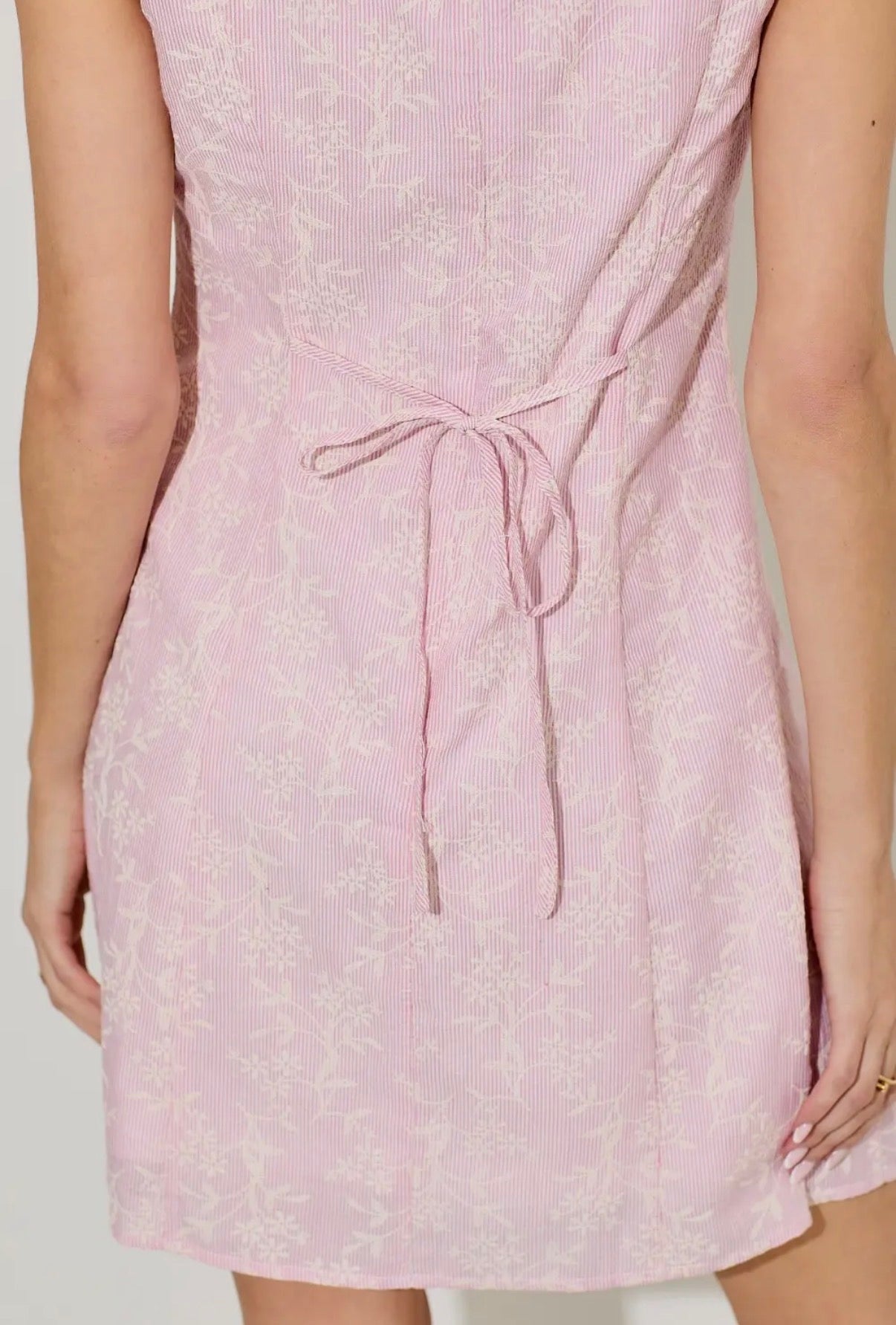 Textured Floral Mini Dress
