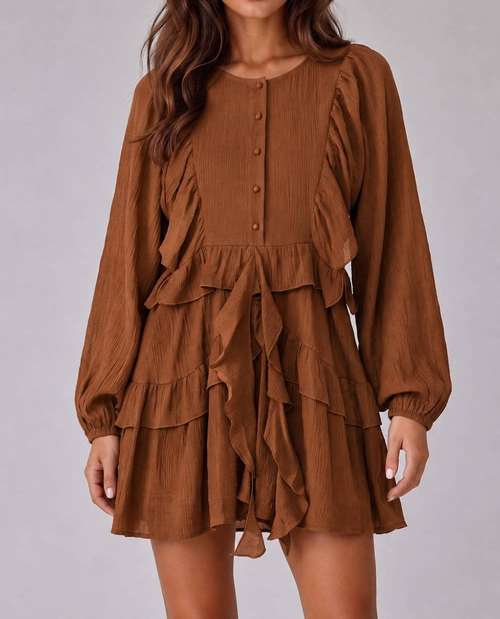 Grace Ruffle Tiered Mini Dress