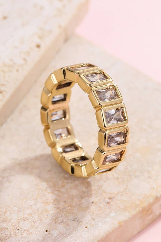 Rhinestone Eternity Stack Ring