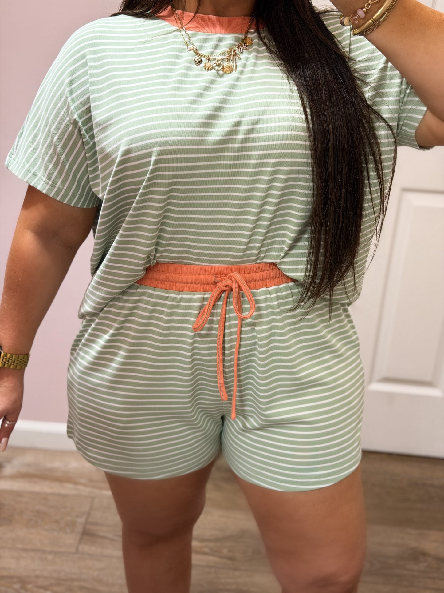 Bright Horizon Striped Two Piece Set