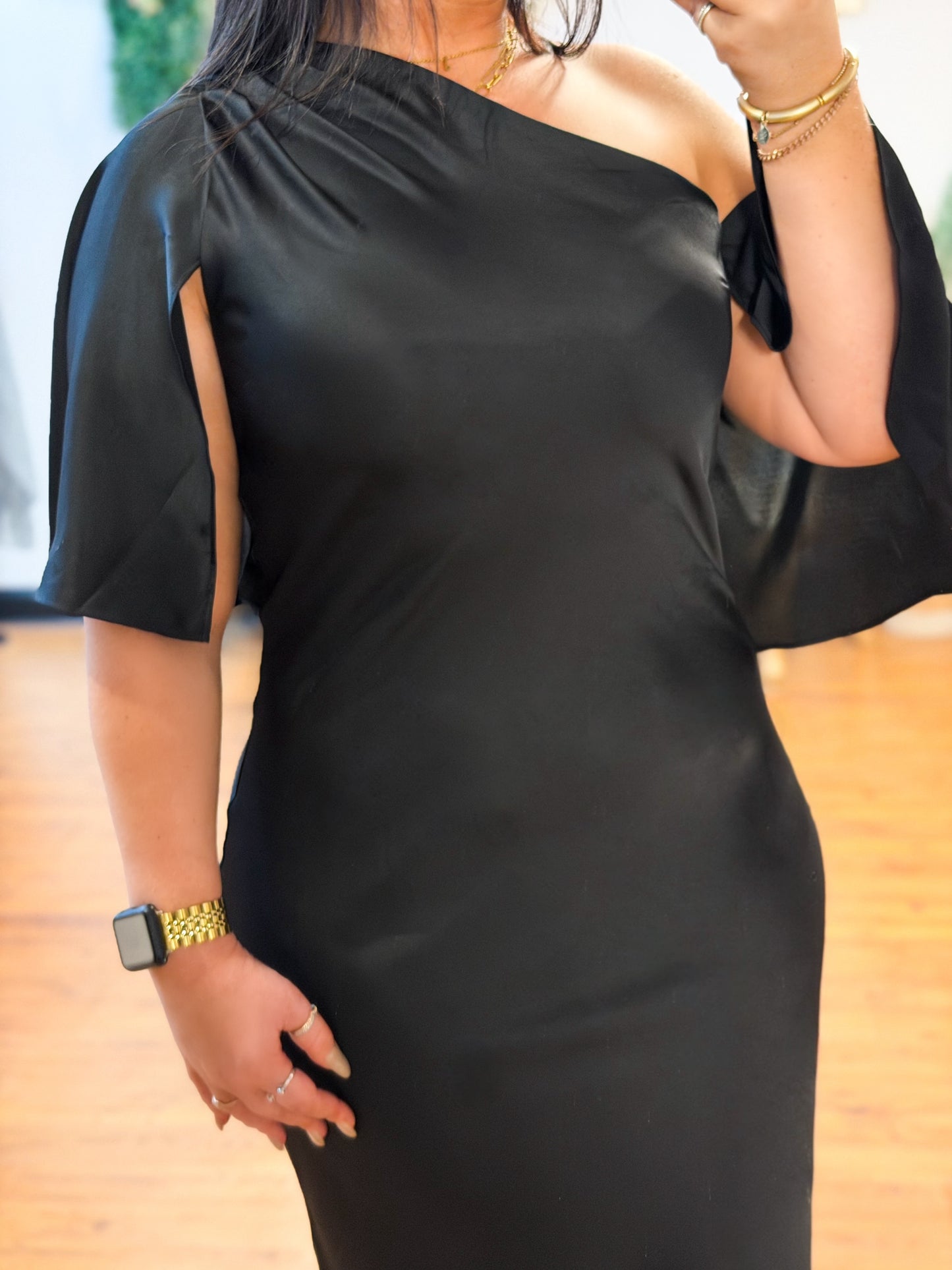 Second Look Satin Midi Dress