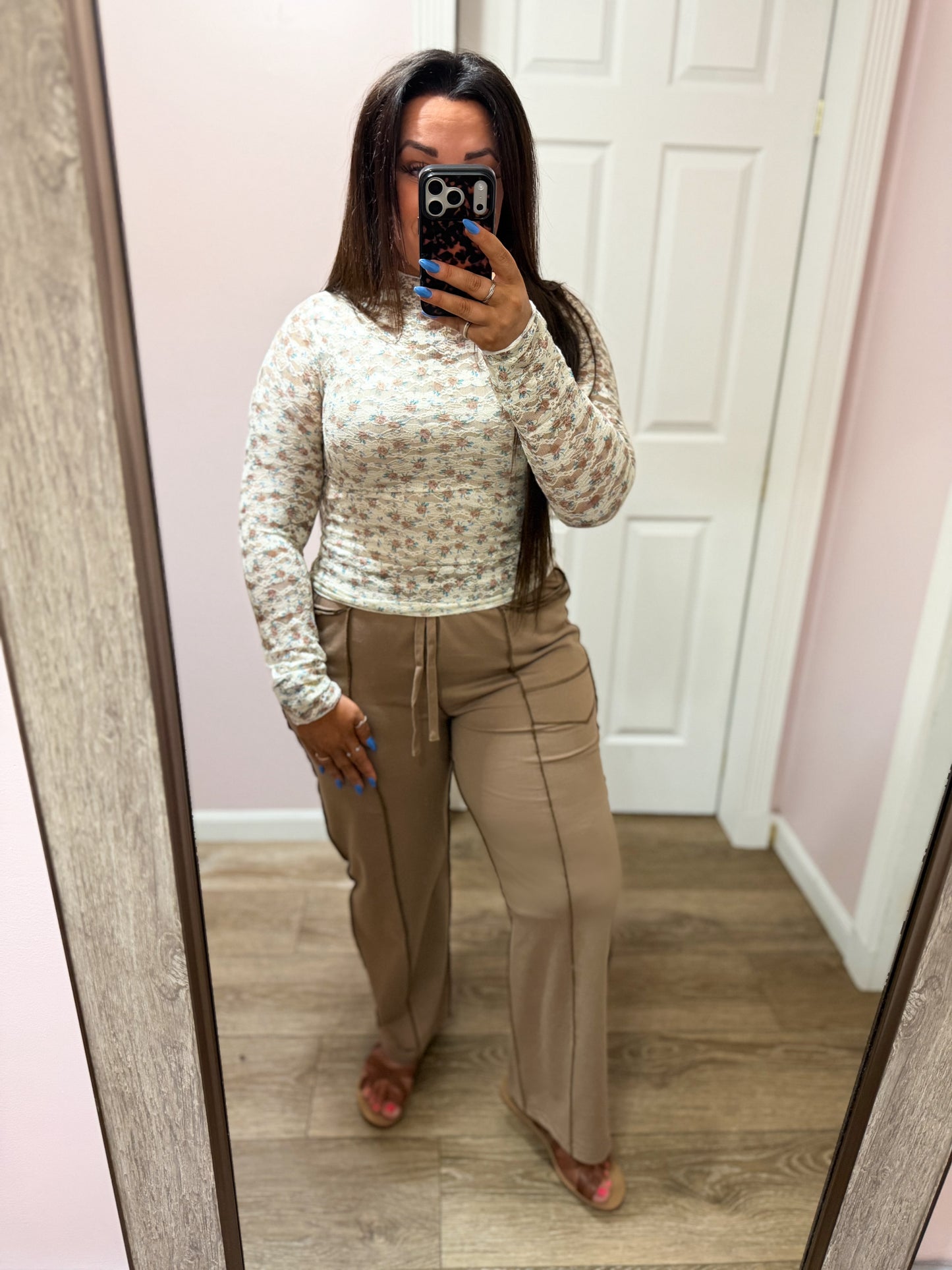 Sheer Lace Knit Top