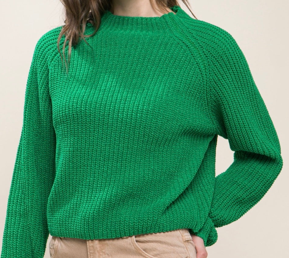 Keep Me Close Sweater, Kelly Green