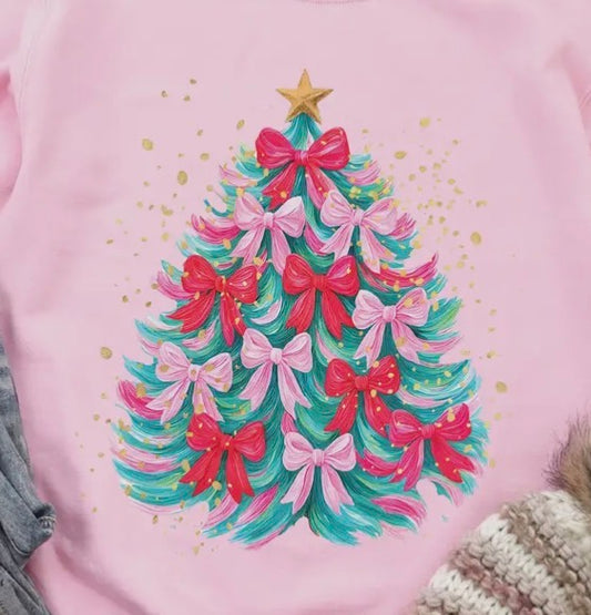 Bow Christmas Tree Long Sleeve