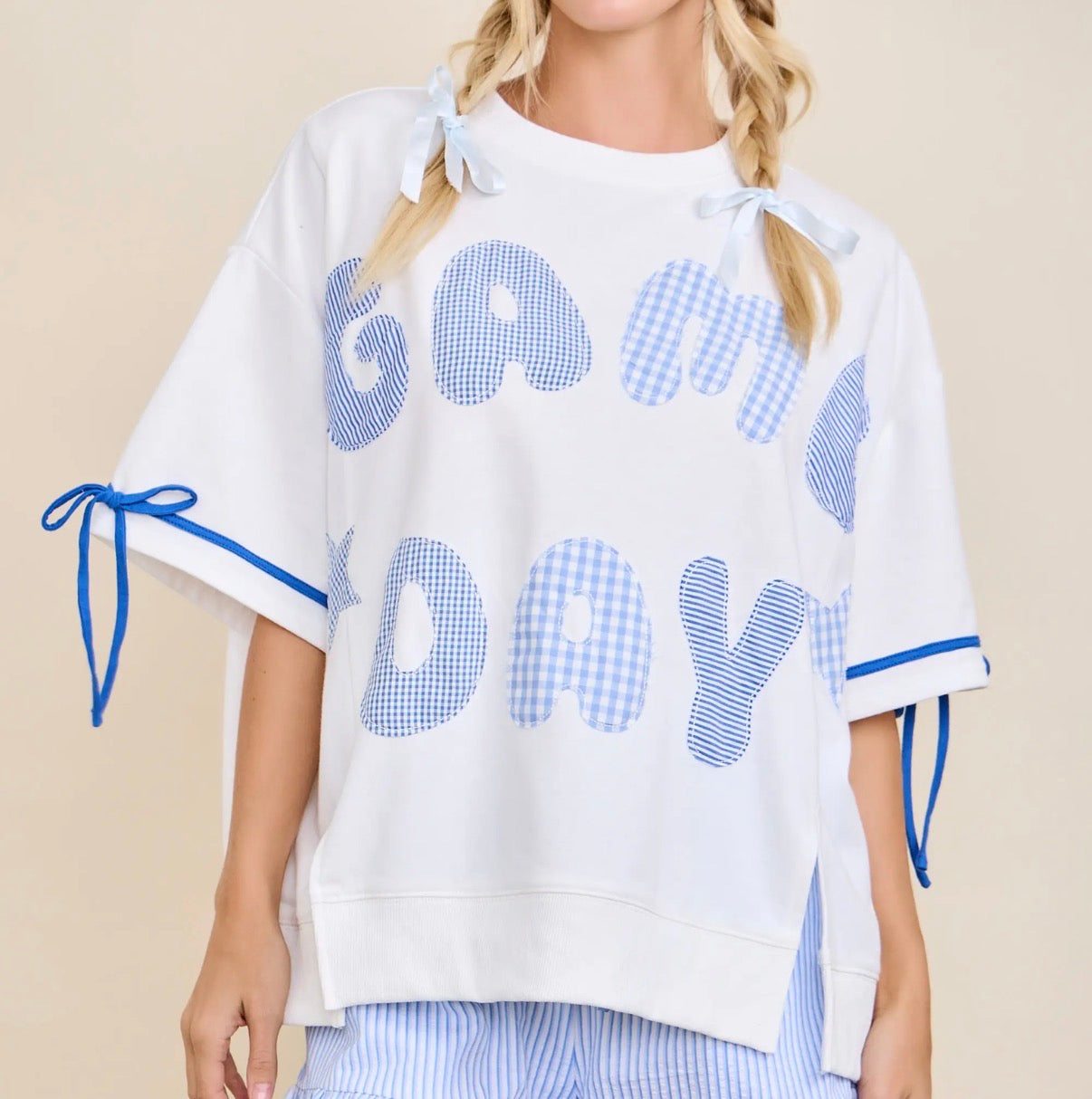 Game Day Patchwork Boxy Top