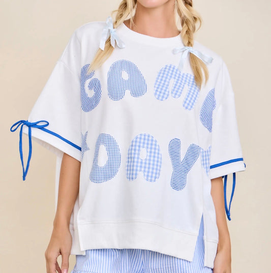 Game Day Patchwork Boxy Top