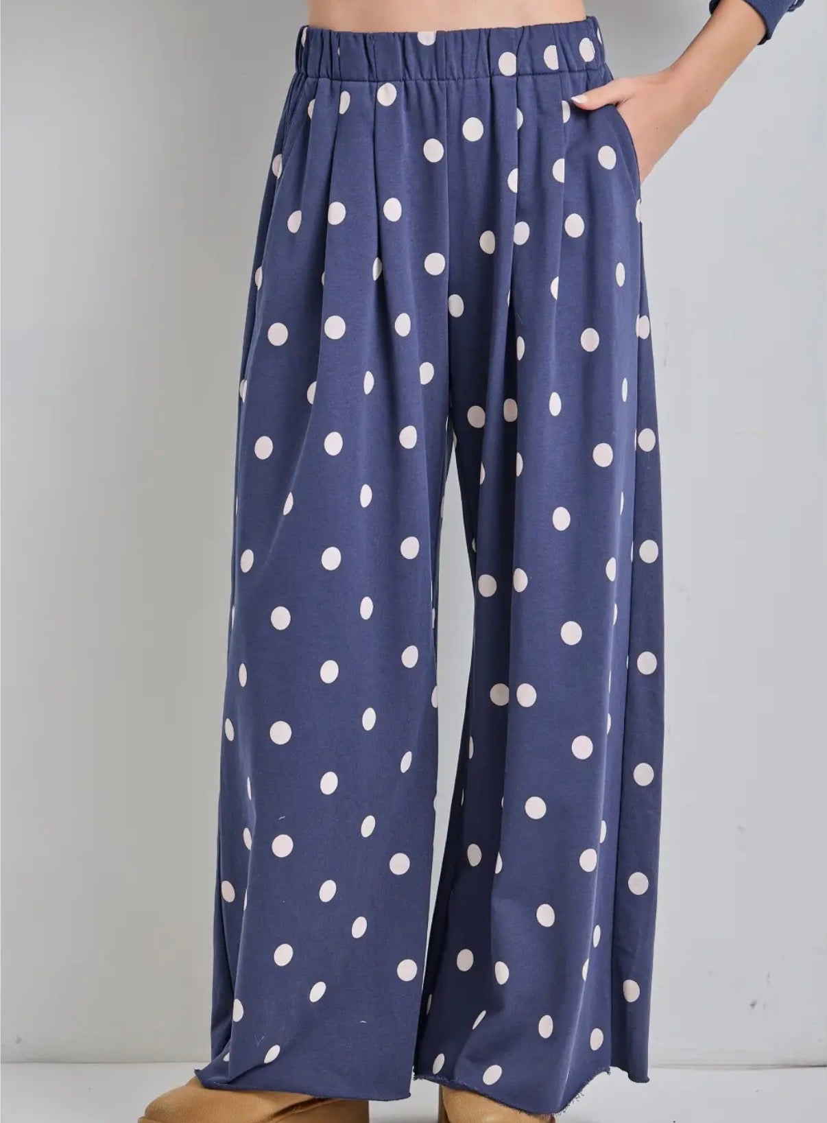 Polka Dot Knit Lounge Pants