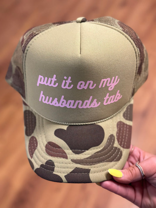 My Husband’s Tab Trucker Hat