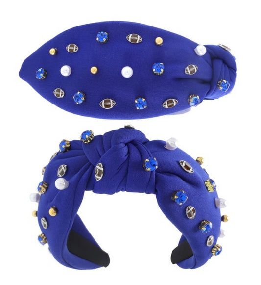 Jeweled Football Headband
