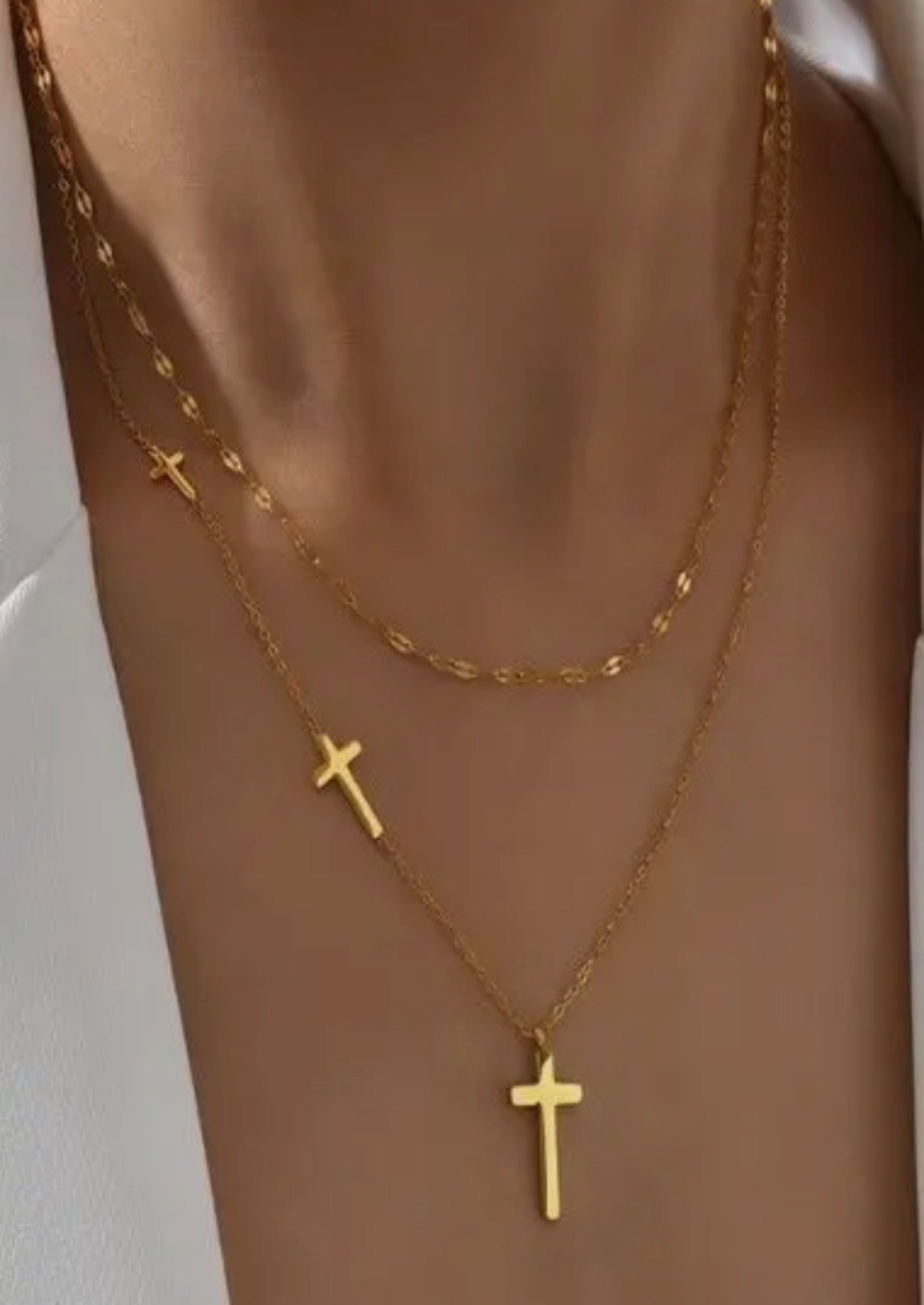 18k Gold Cross Necklace