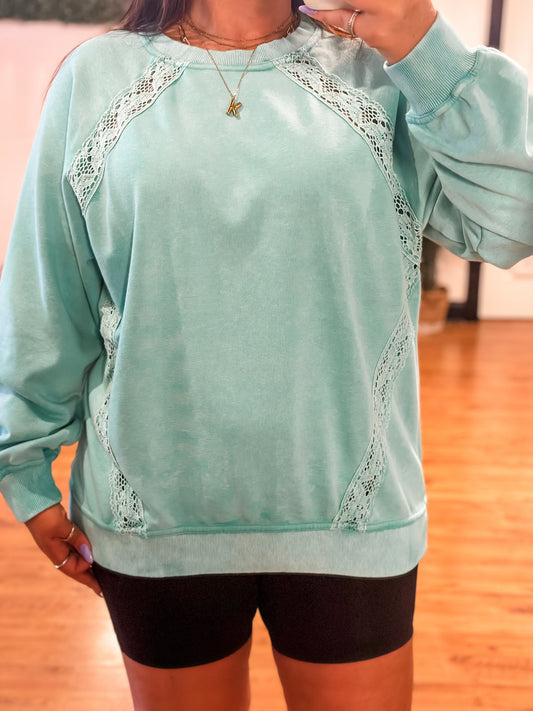 Lace Detail Pullover