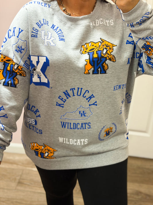 Wildcats On Repeat Crewneck