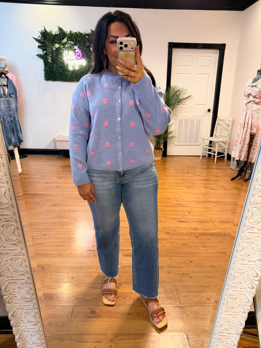 Playful Polka Dot Cardigan