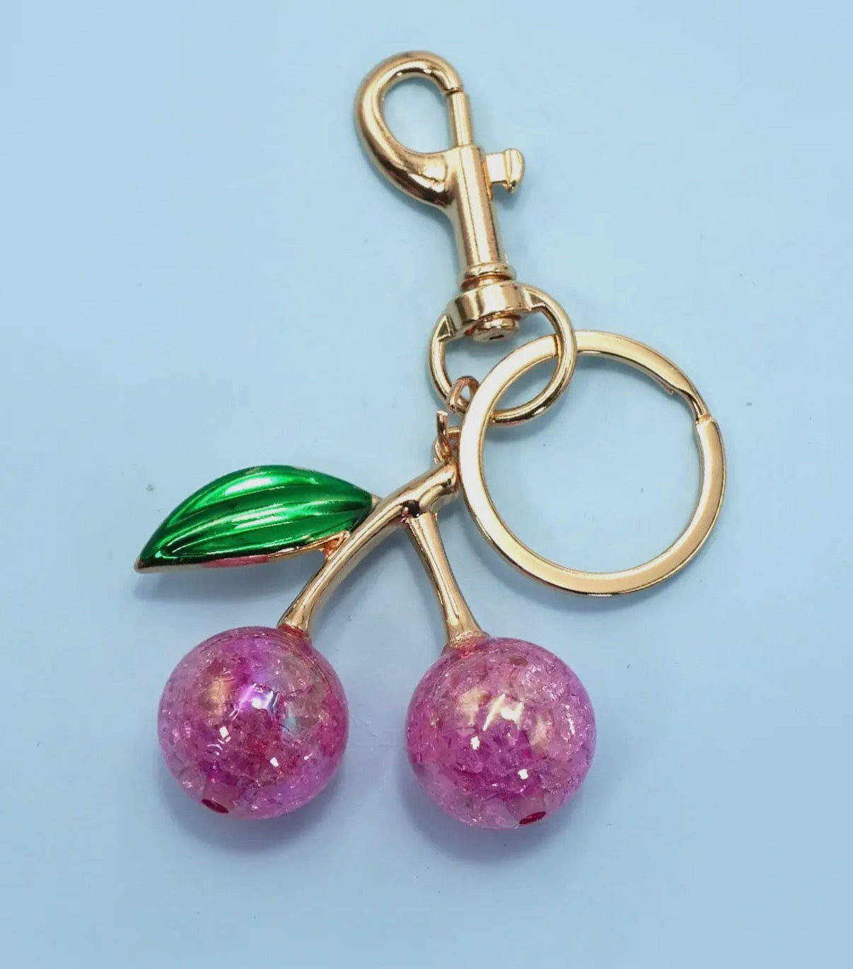 Cherry Keychain Bag Charm