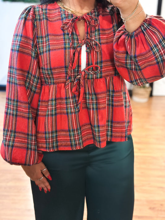 Classic Style Plaid Top