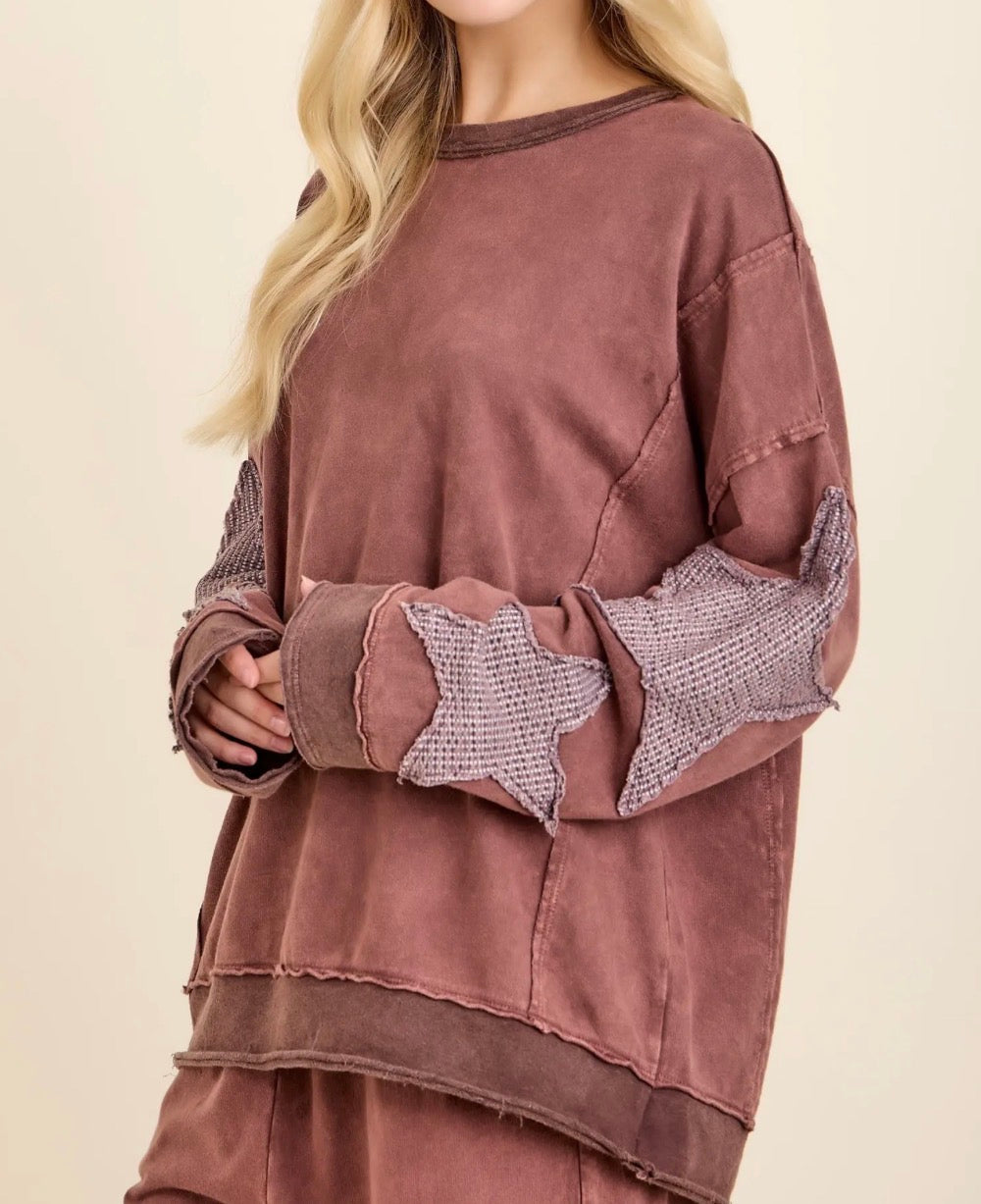 Casual Comfort Star Patch Top