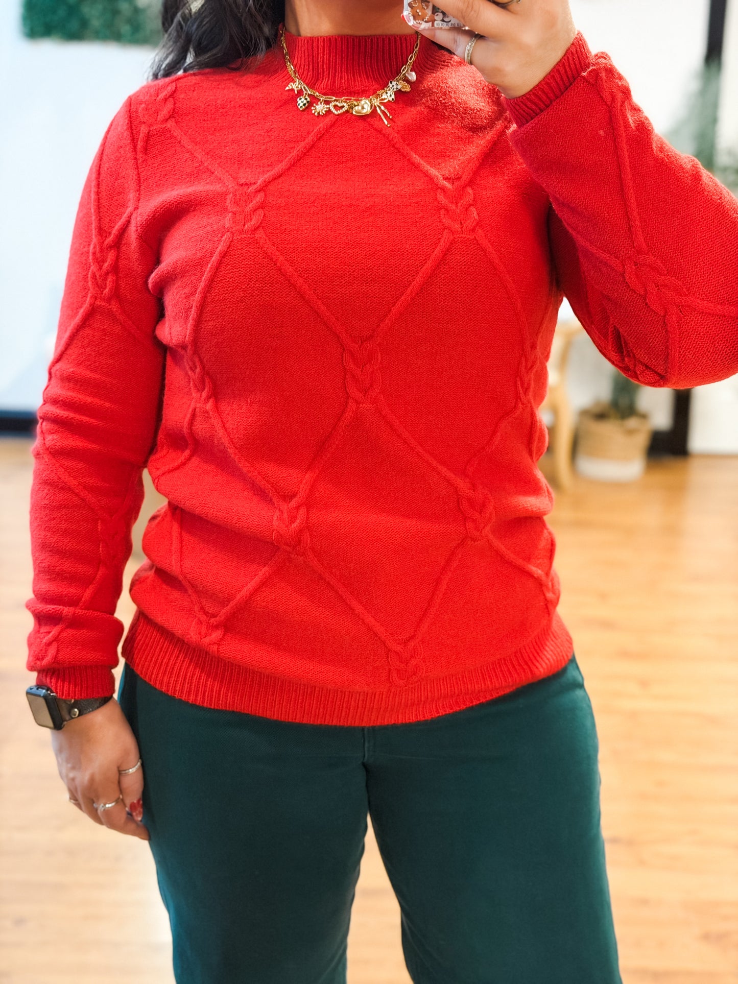 Soft Touch Textured Knit Sweater