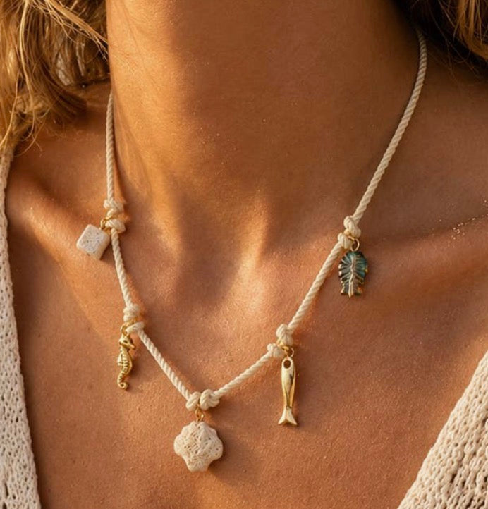 Coastal Rope Charm Necklace