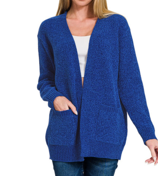 Cozy Vibes Sweater Cardigan, Royal