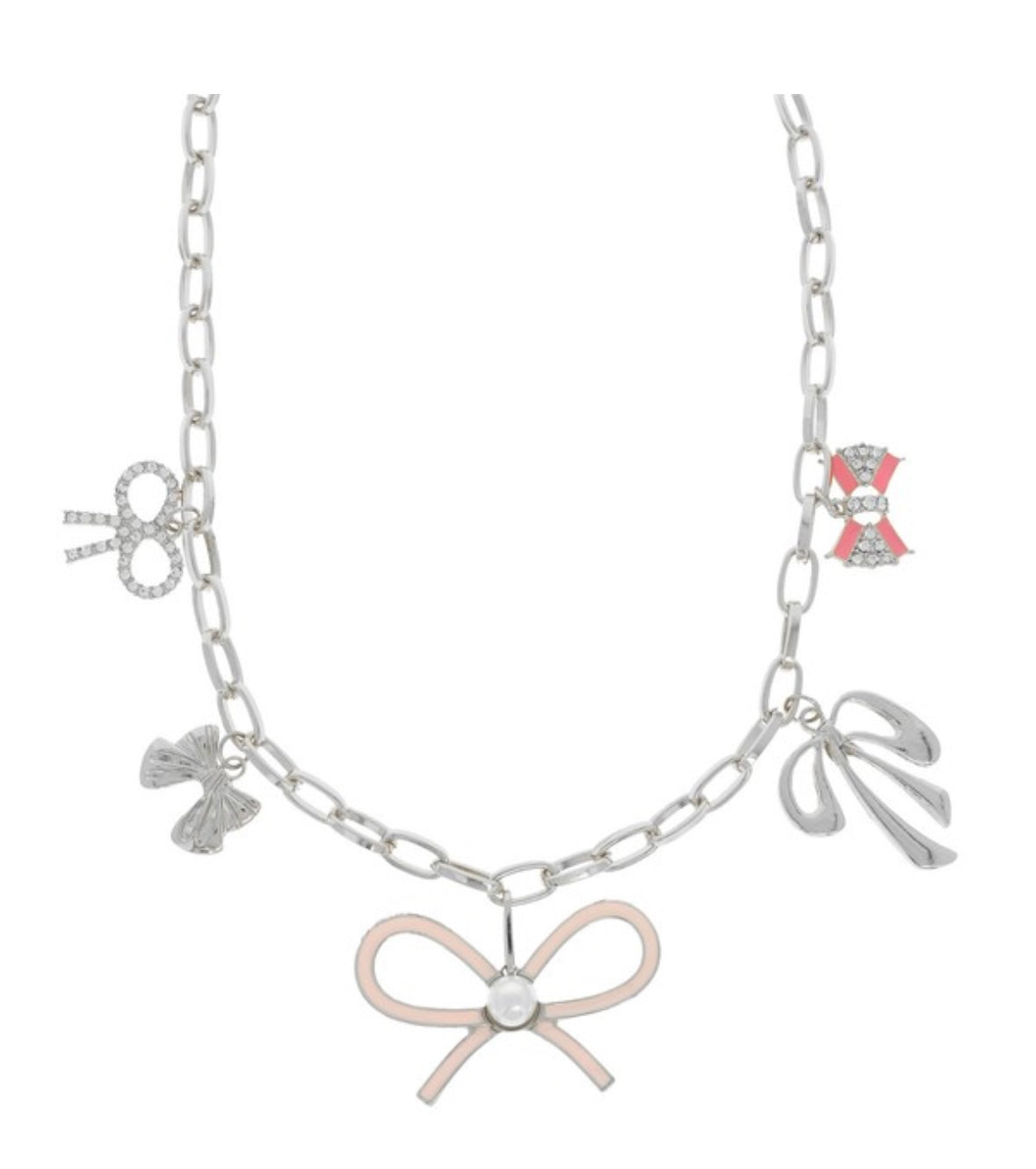 Bow Detailed Charm Necklace