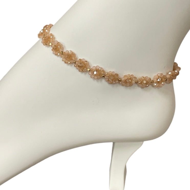 Beaded Flower Anklet