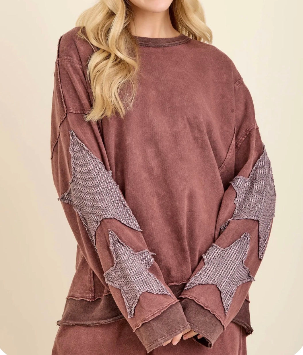 Casual Comfort Star Patch Top