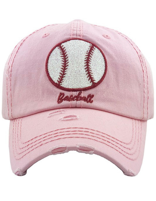 Glitter Baseball Patch Hat