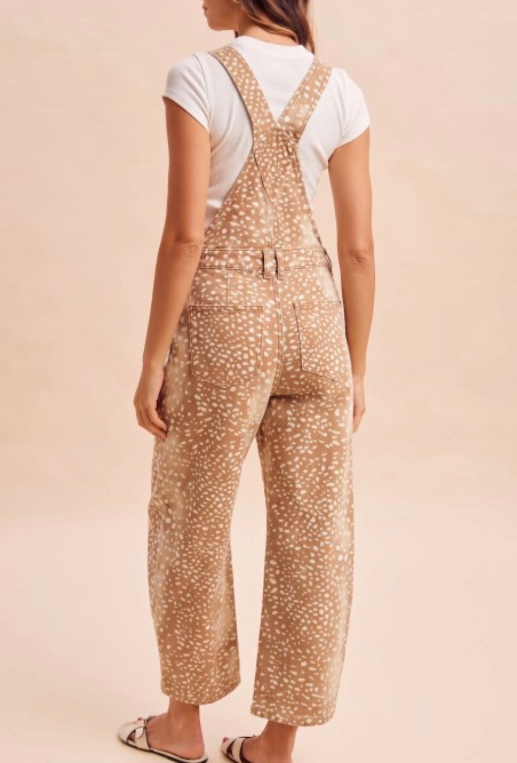 Deer Print Barrel Overall