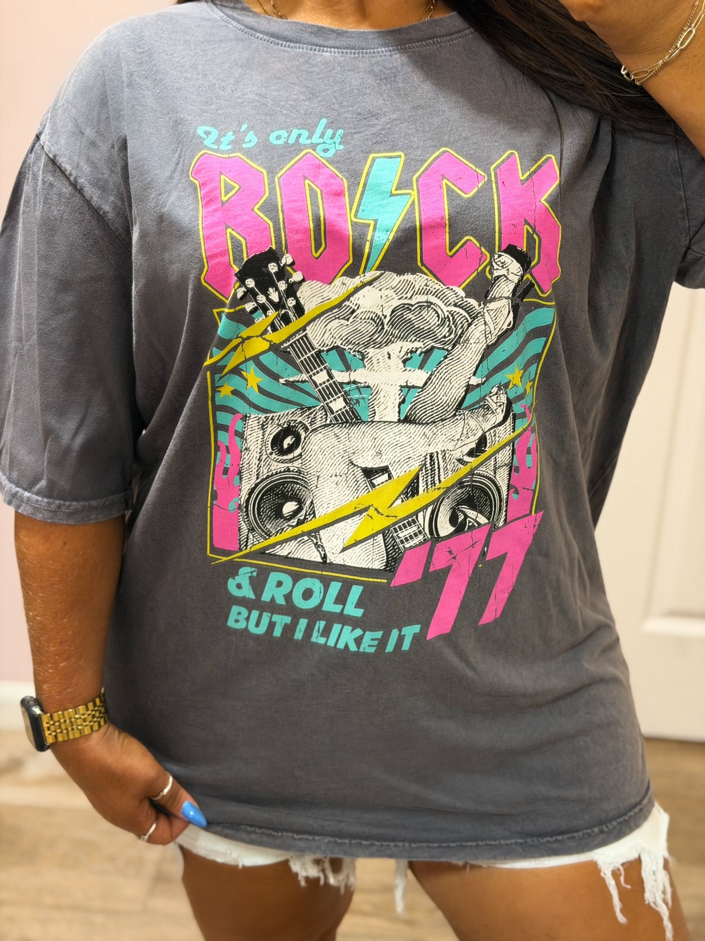 Rock N Roll Guitar Tee