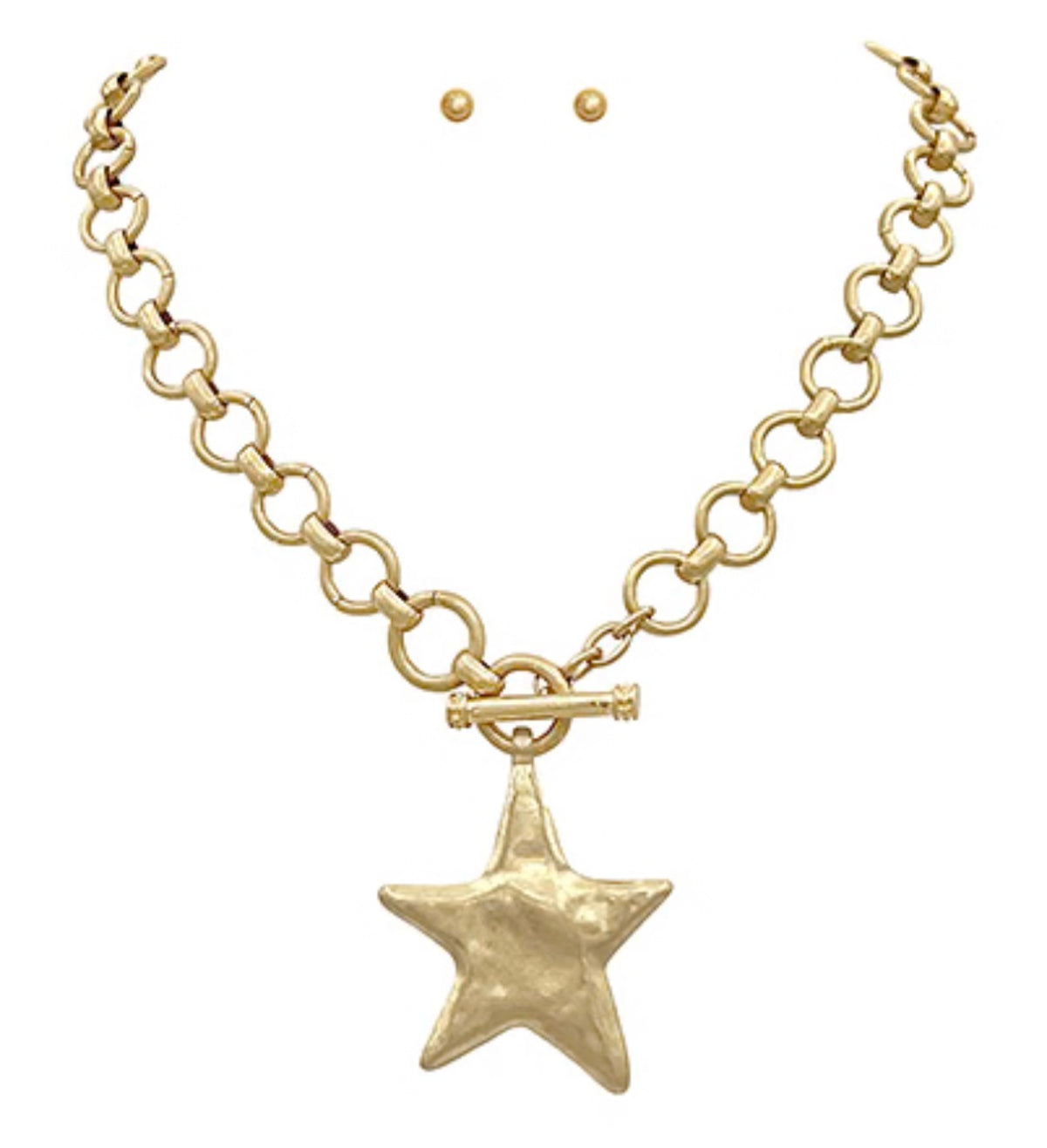 Hammered Star Necklace