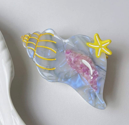 Conch Seashell Claw Clip