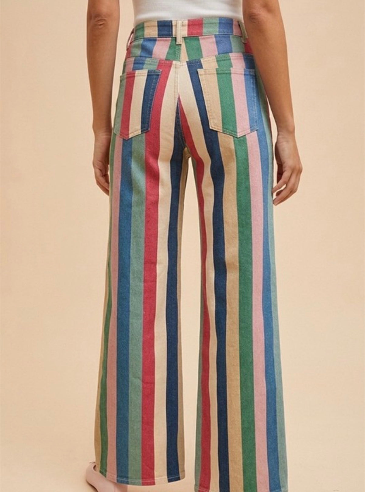 Multi Stripe Wide Leg Pants