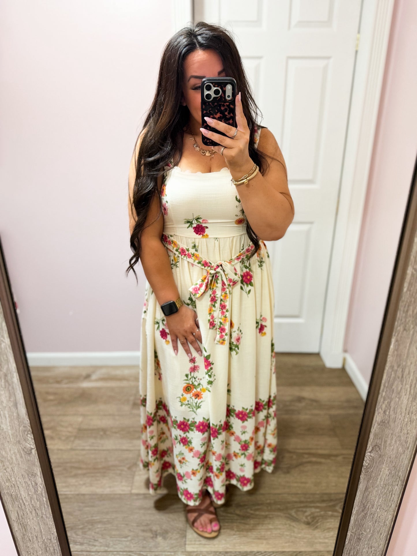 May Blooms Floral Midi Dress